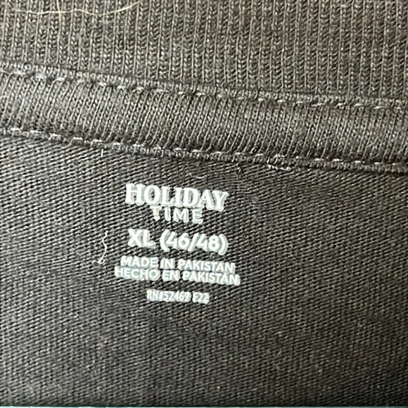 Holiday Time t-shirt Adult XL Christmas short sleeve Santa stay jolly my friends - Picture 3 of 4